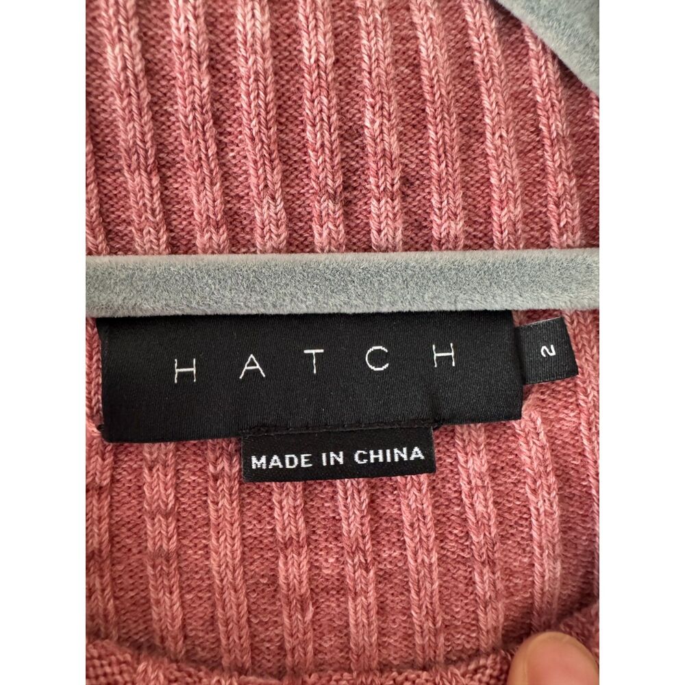 HATCH The Penelope Rib Knit Dress in Rose Melange Size 2/Medium - Picture 4 of 7